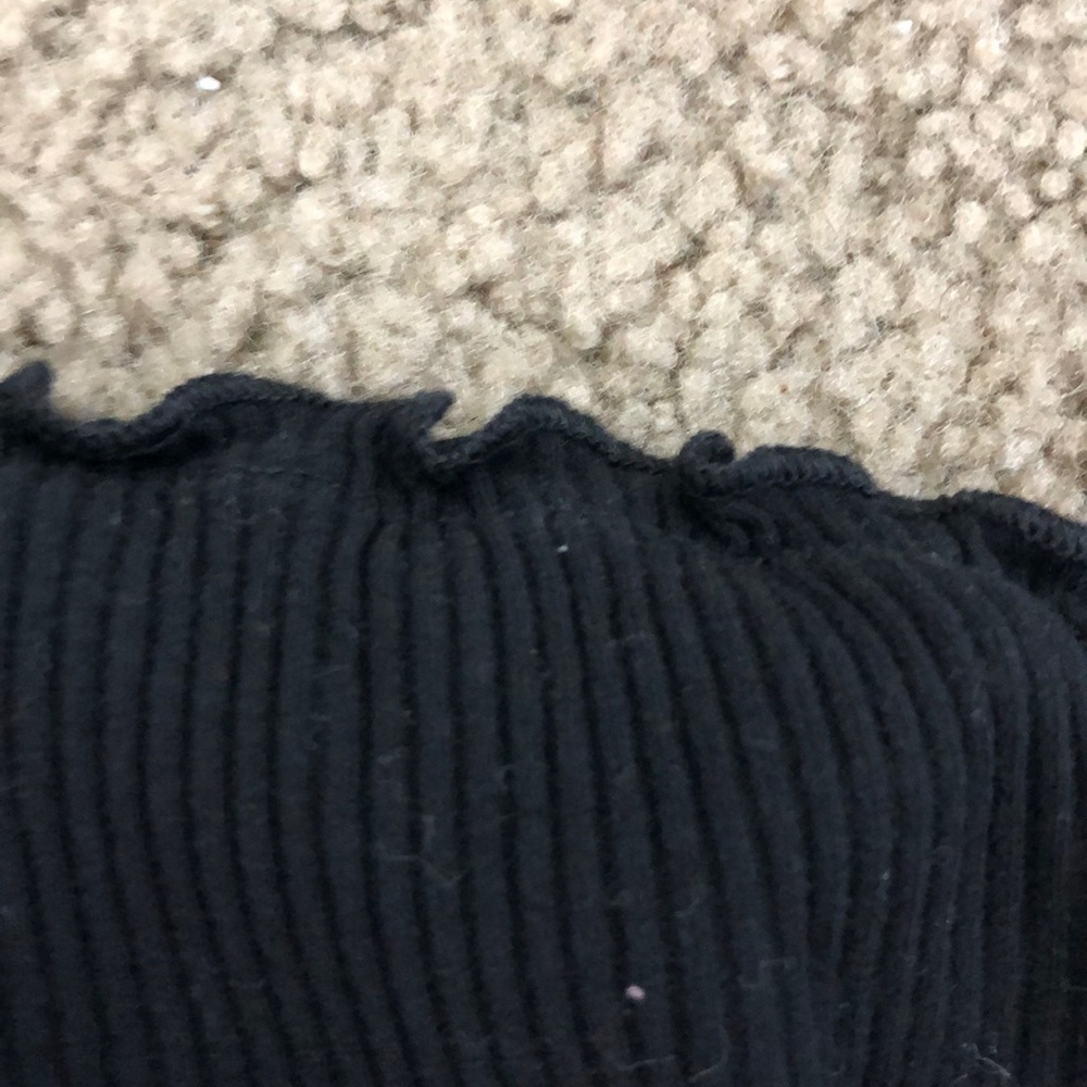 Black Ruffle Tube Top - Picture 2 of 3